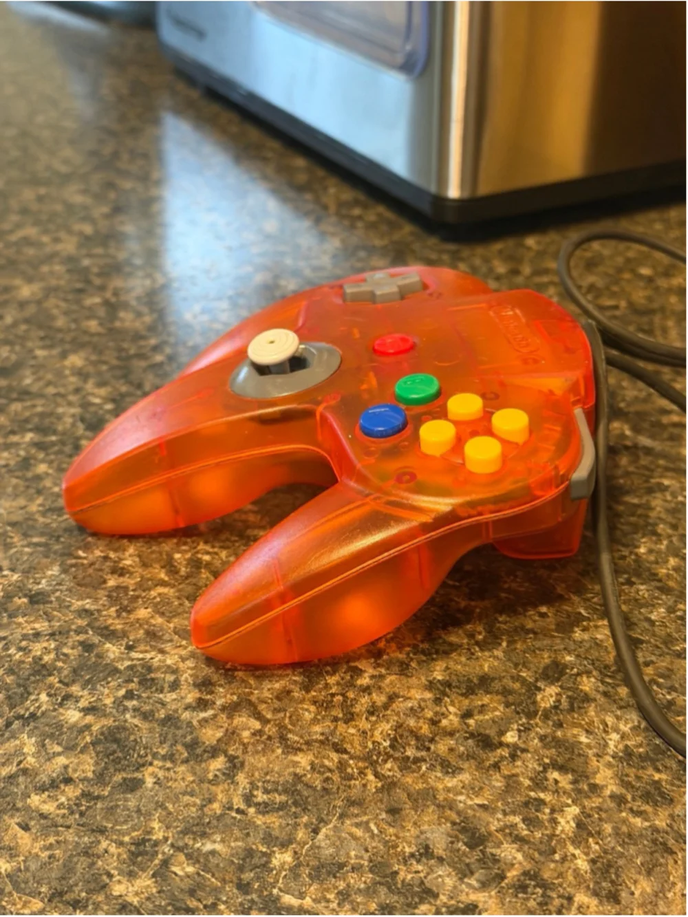Fire Orange Nintendo 64 Controller Authentic Original Funtastic